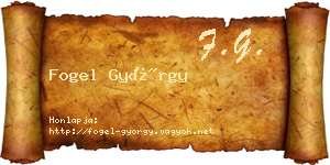 Fogel György névjegykártya